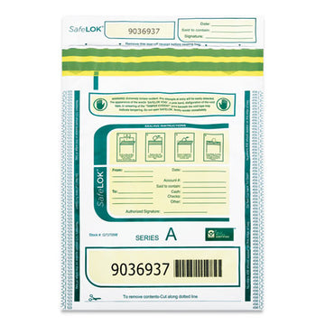 SafeLOK™ Deposit Bag, Plastic, 9 X 12, White-gray, 100-pack freeshipping - TVN Wholesale